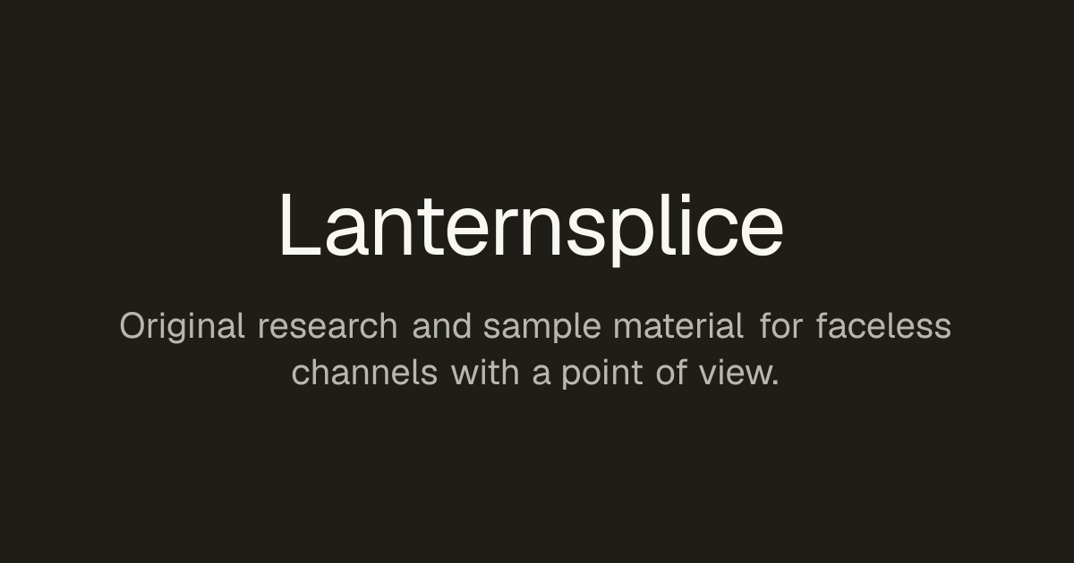 Lanternsplice — Follower counts are vanity; conversion pays rent. Lanternsplice helps faceless creators…